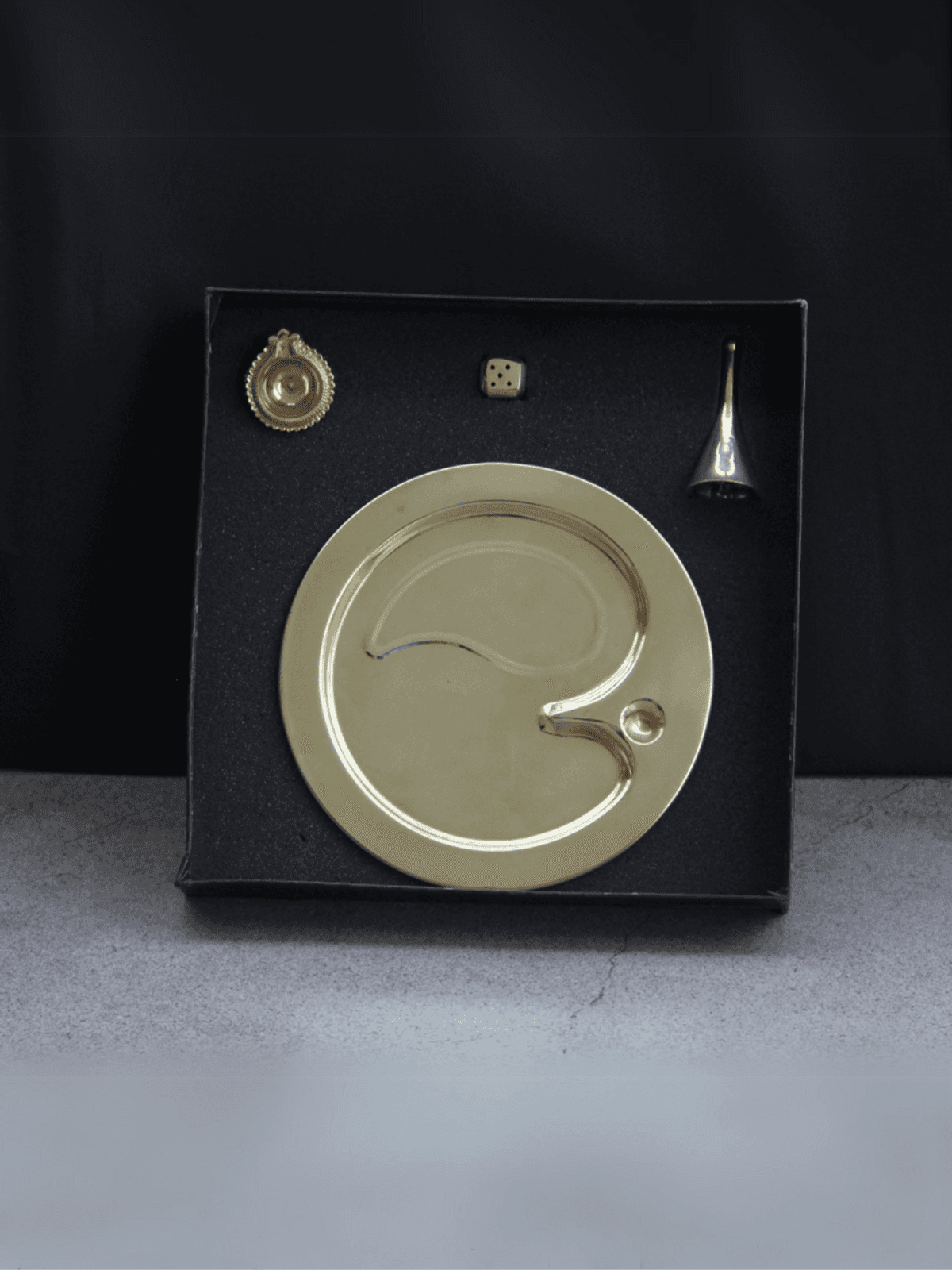 Brass Pooja Thali with Gift Box