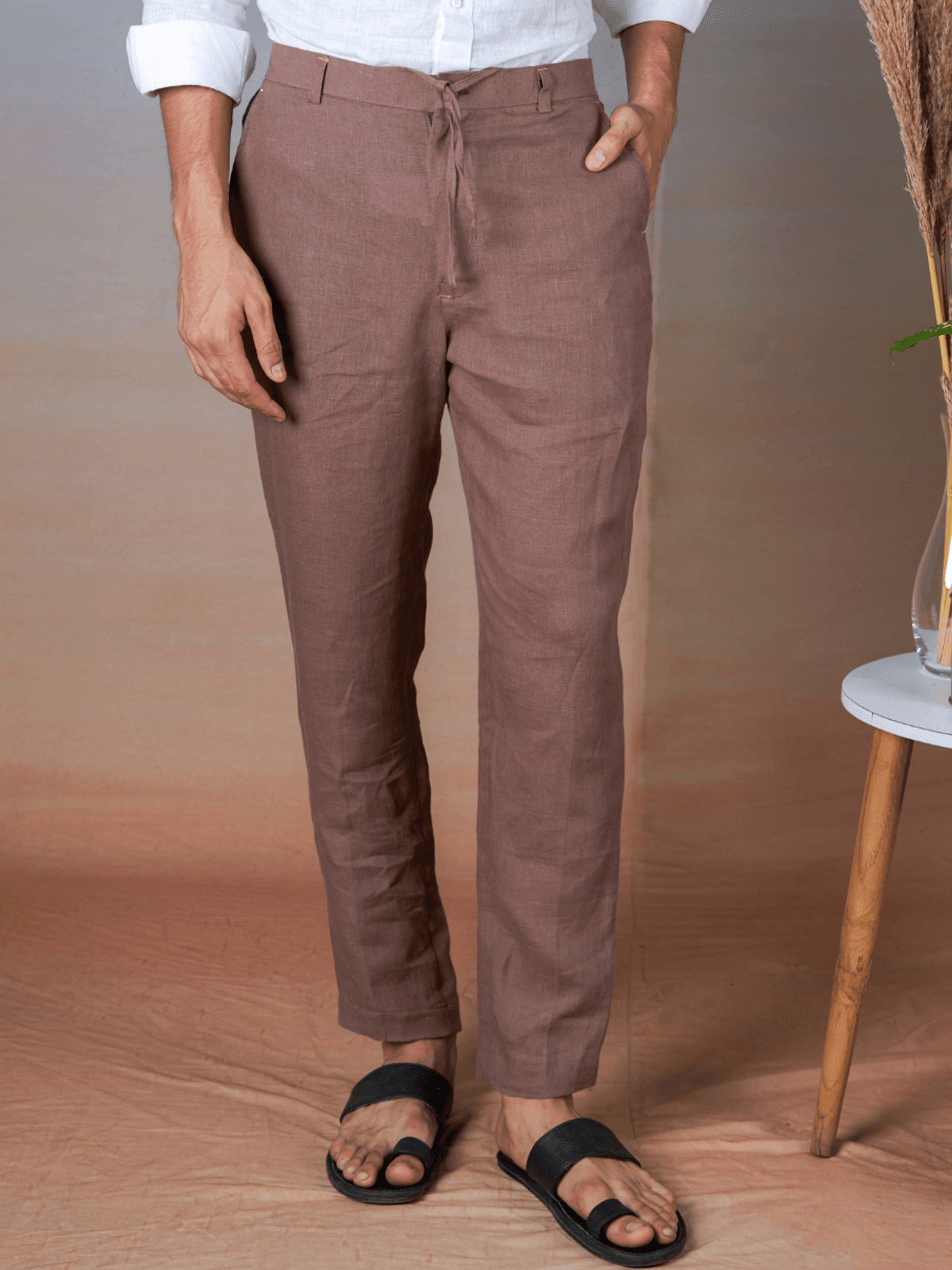 COFFEE - LINEN EASY PANT