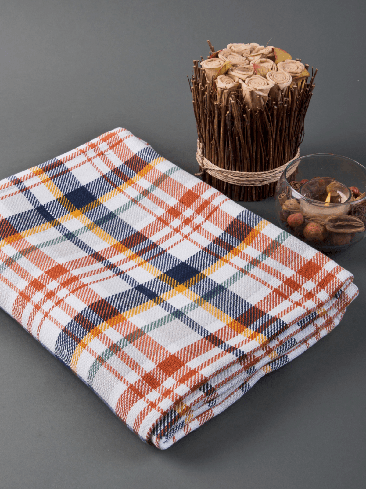 Navy Nouveau Table Cover