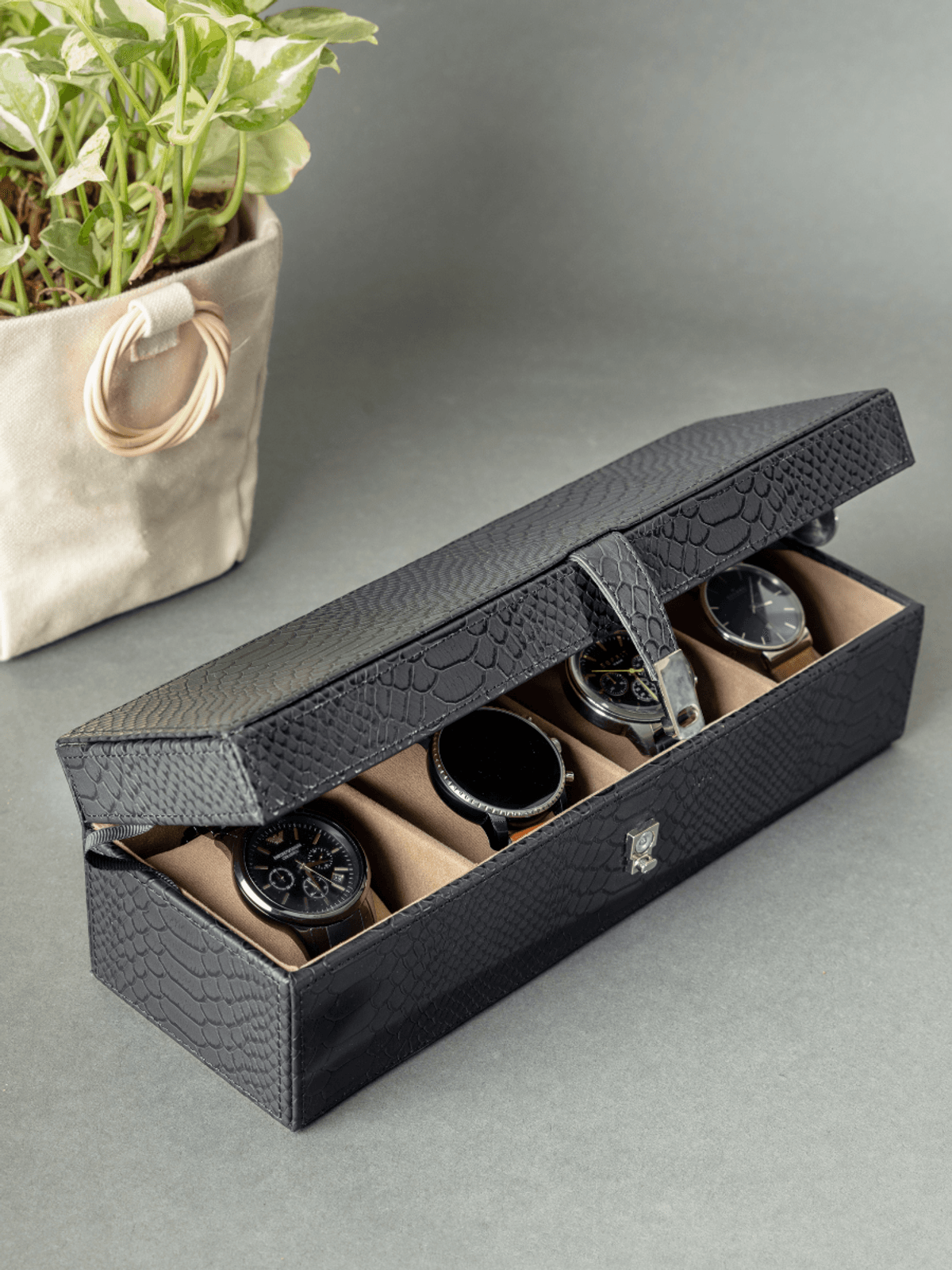 Watch Case for Four - Faux Leather