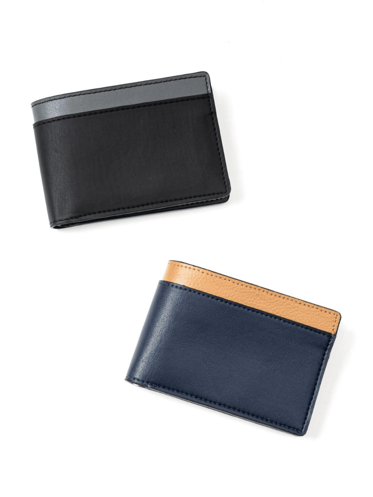 Zeus Vegan Leather Men's Wallet - Navy Blue