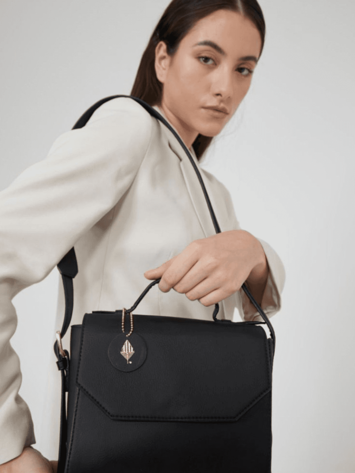 Asteria Vegan Leather Sling - Black