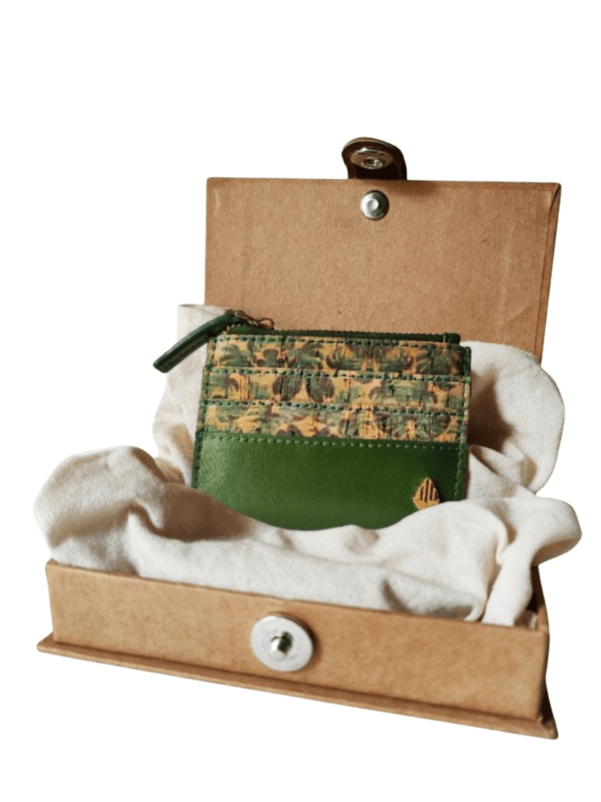 Iris Vegan Leather Cardholder - Green 