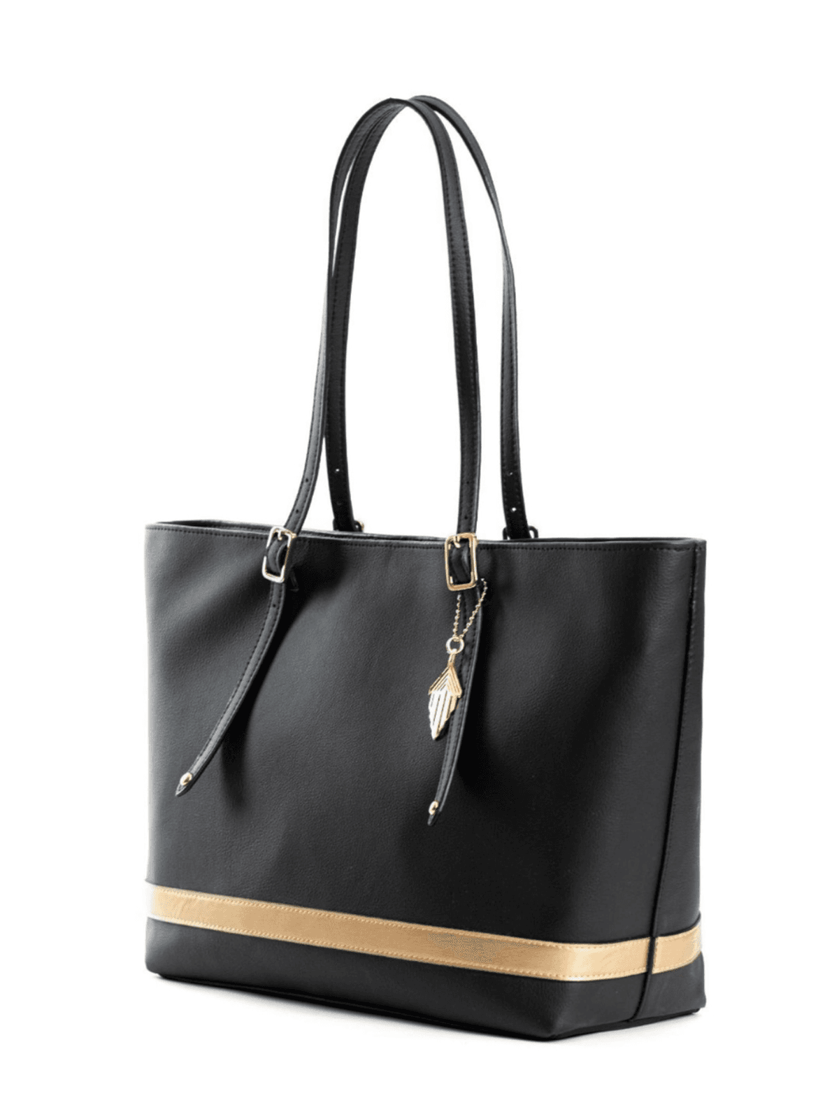 Minerva Vegan Leather Tote - Black