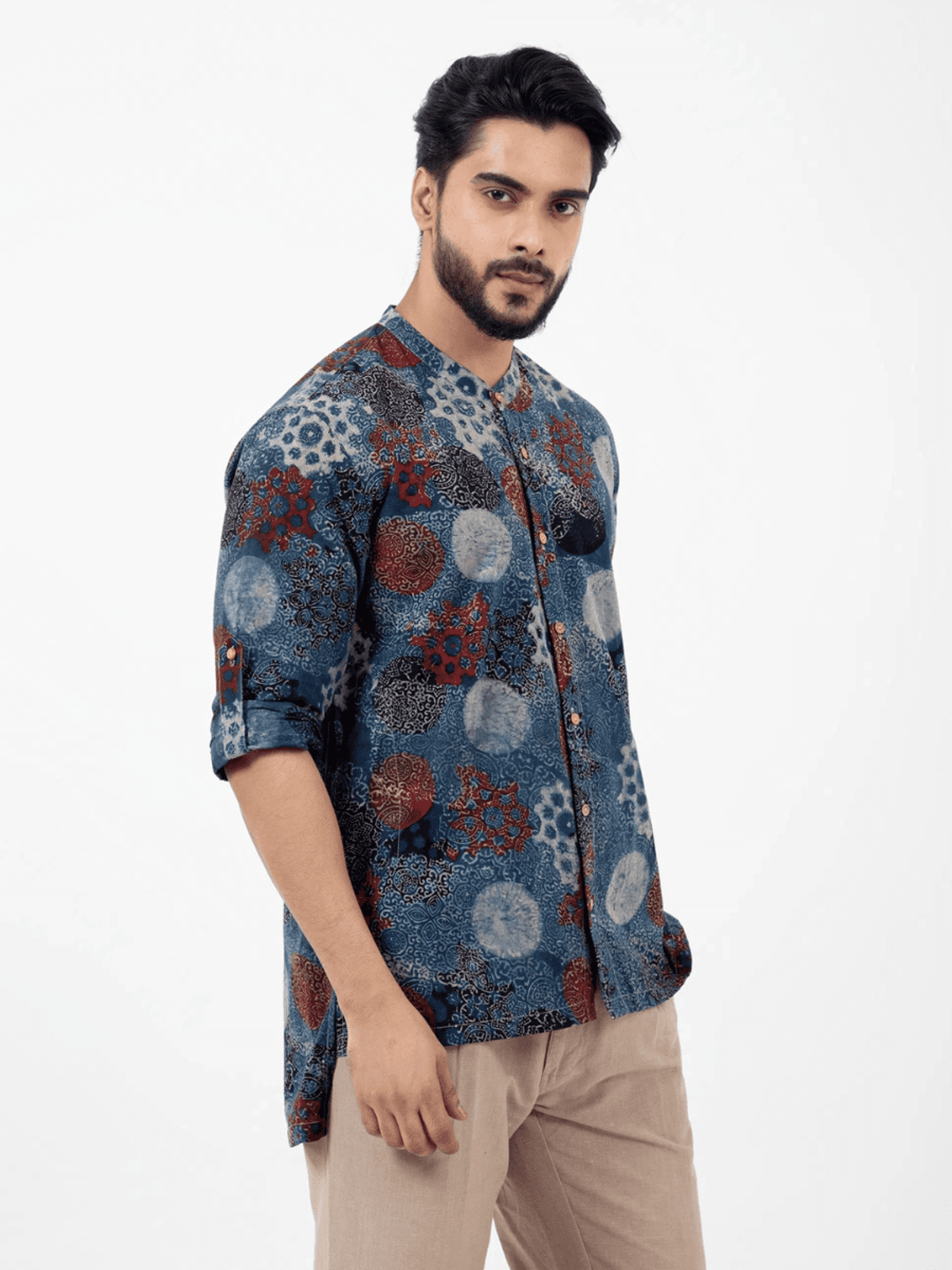 Inkriti Block printed Indigo Reliable shirt