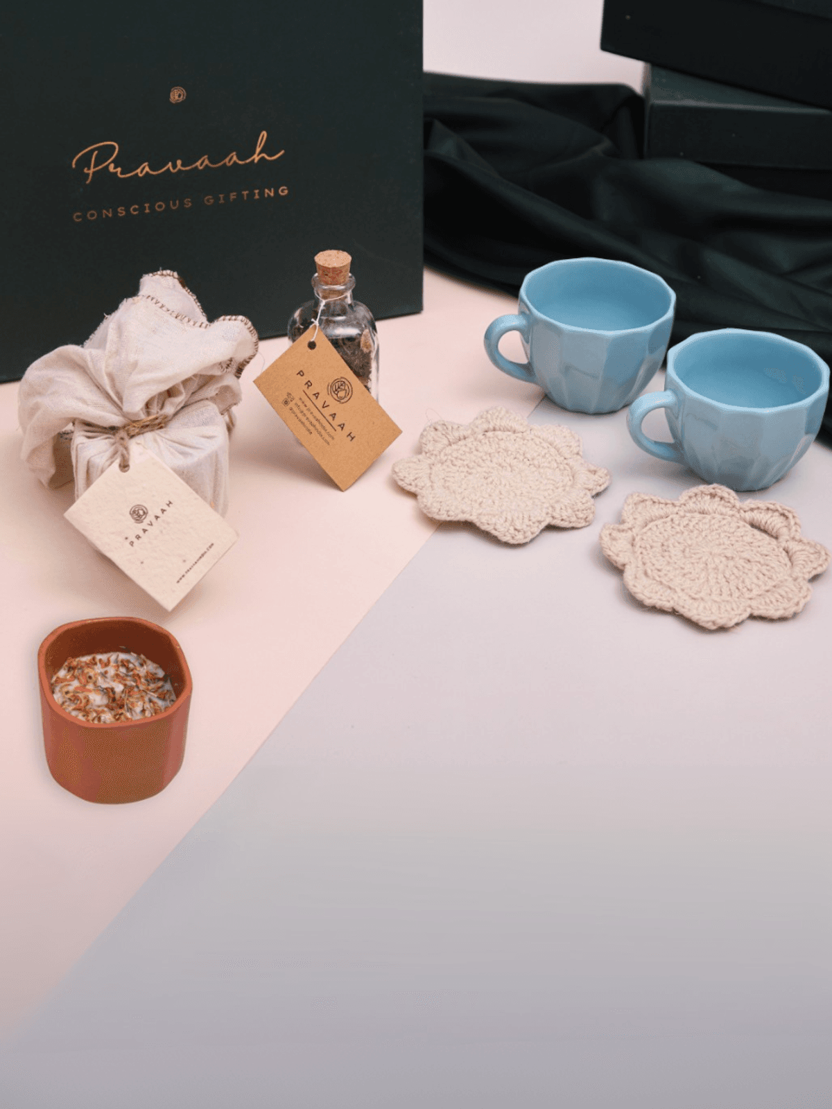 Tea for Two Rakhi Gift Box - Luxury hamper for Siblings