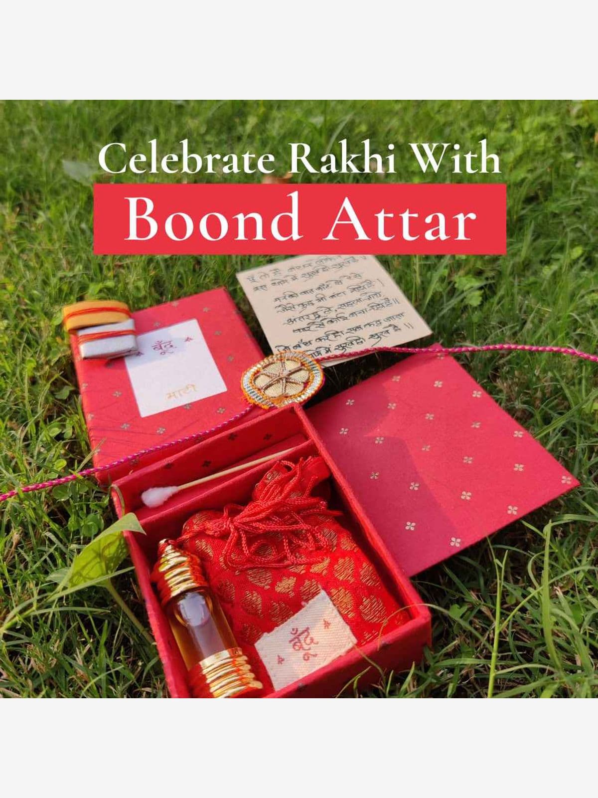 Boond Fragrances Rakhi Gift Box with Maati (Petrichor)3ml