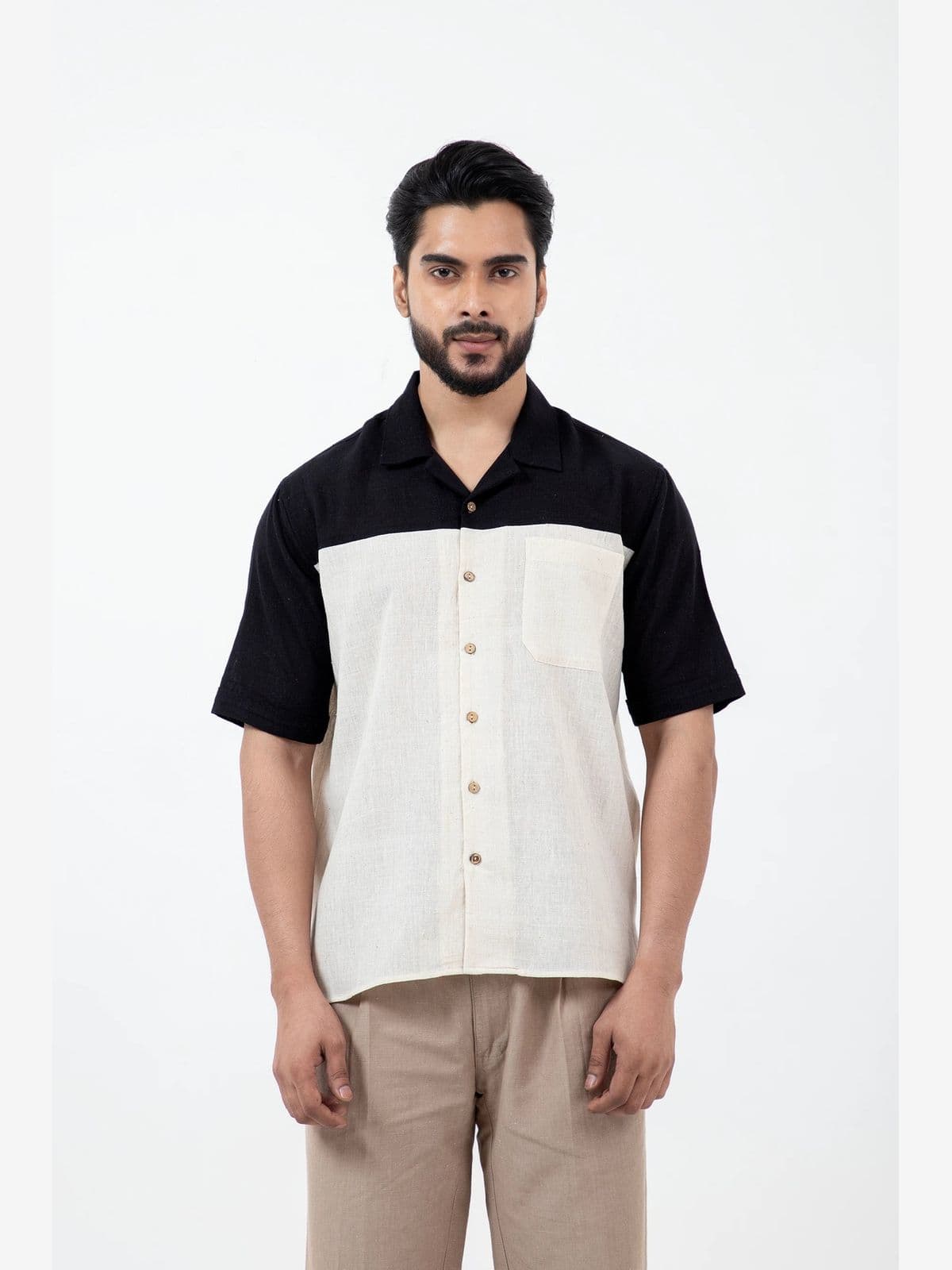 Inkriti Kala Cotton BnW Checks Holiday Formal Shirt Inkriti Kala Cotton BnW Checks Holiday Formal Shirt