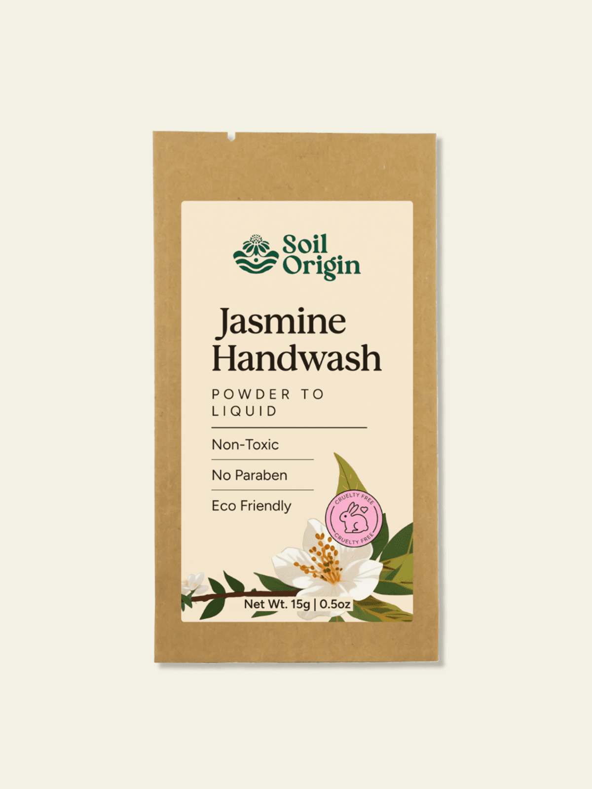 Powder To Liquid Handwash | Jashmine Fragrance | Toxic-Free | Natural (Makes 250 Ml) Powder To Liquid Handwash | Jashmine Fragrance | Toxic-Free | Natural (Makes 250 Ml)