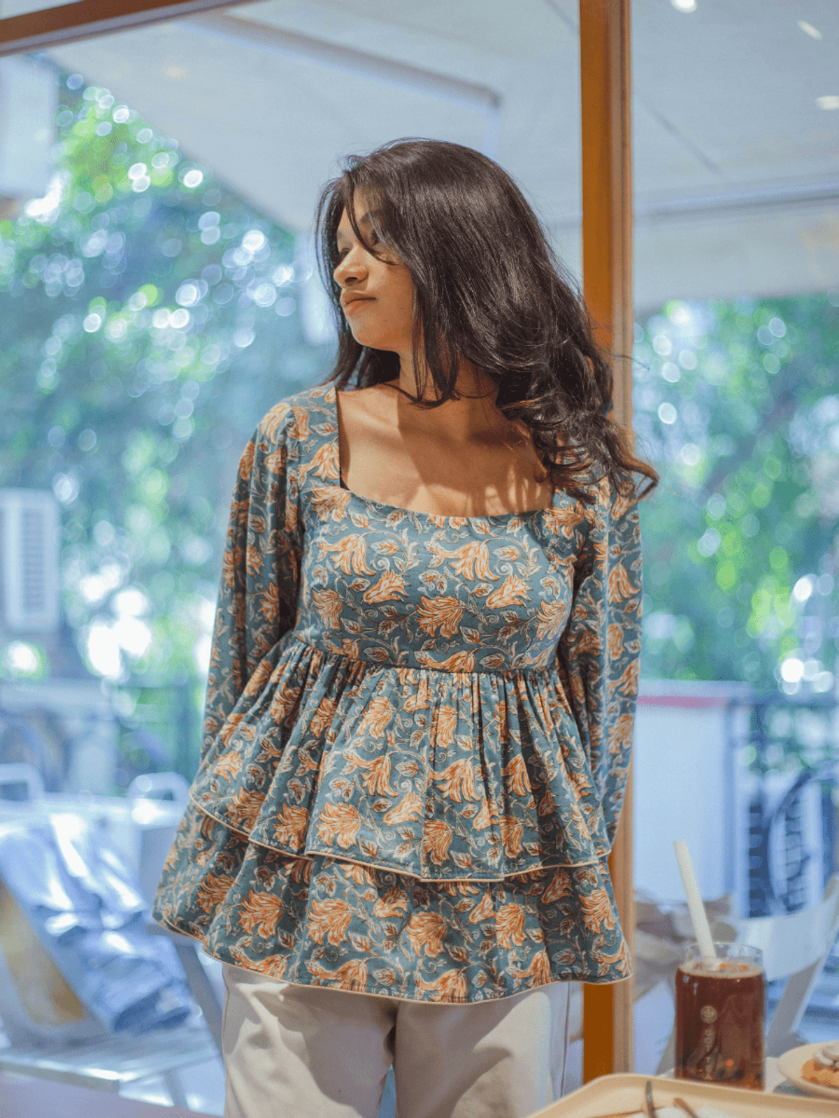 Cute Floral Peplum Top Cute Floral Peplum Top