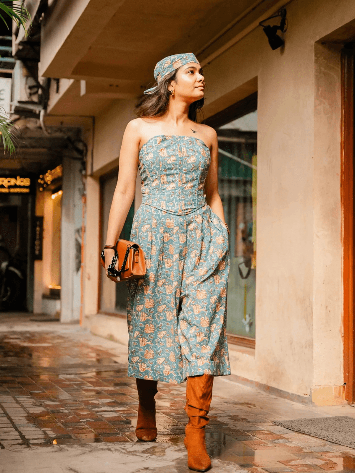 Grey Floral Corset Top Grey Floral Corset Top