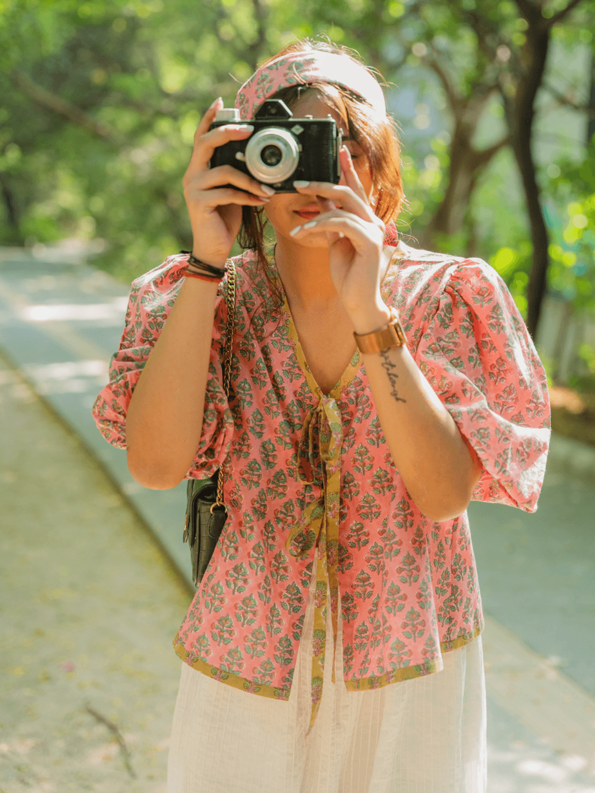 Puff Sleeves Bow Top Puff Sleeves Bow Top