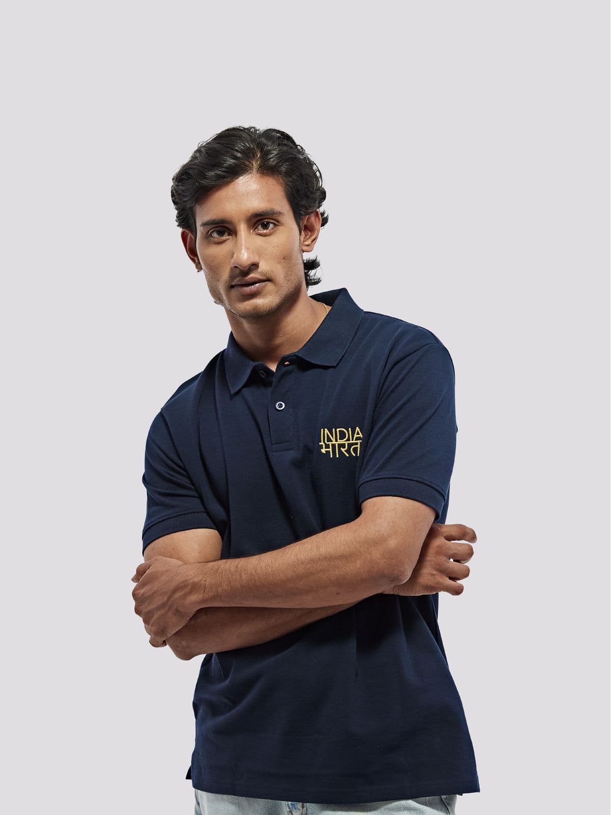 Bharat India Navy Polo Bharat India Navy Polo