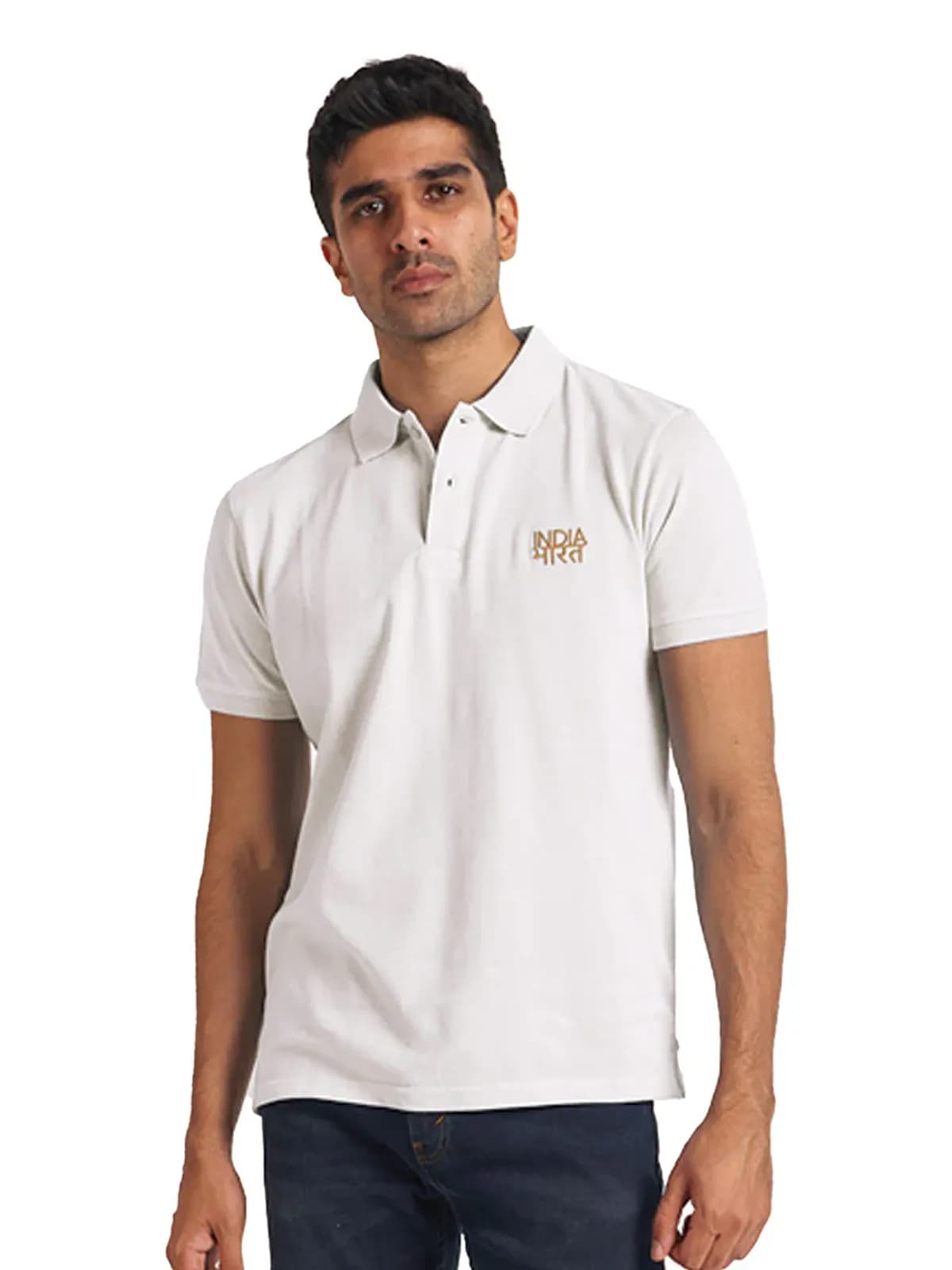 Bharat India White Polo Bharat India White Polo