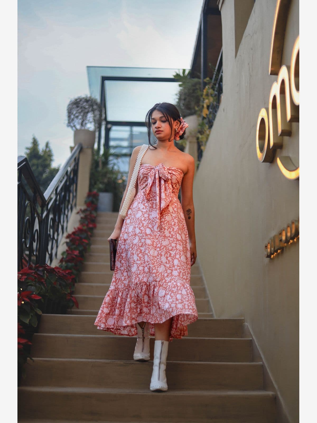 Peach Fuzz Bow Dress Peach Fuzz Bow Dress