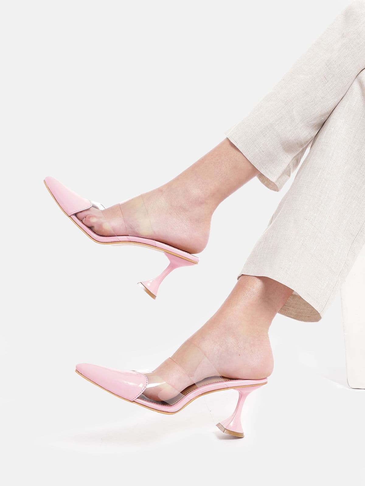 AMOR PINK - HEART TOED HEELS AMOR PINK - HEART TOED HEELS