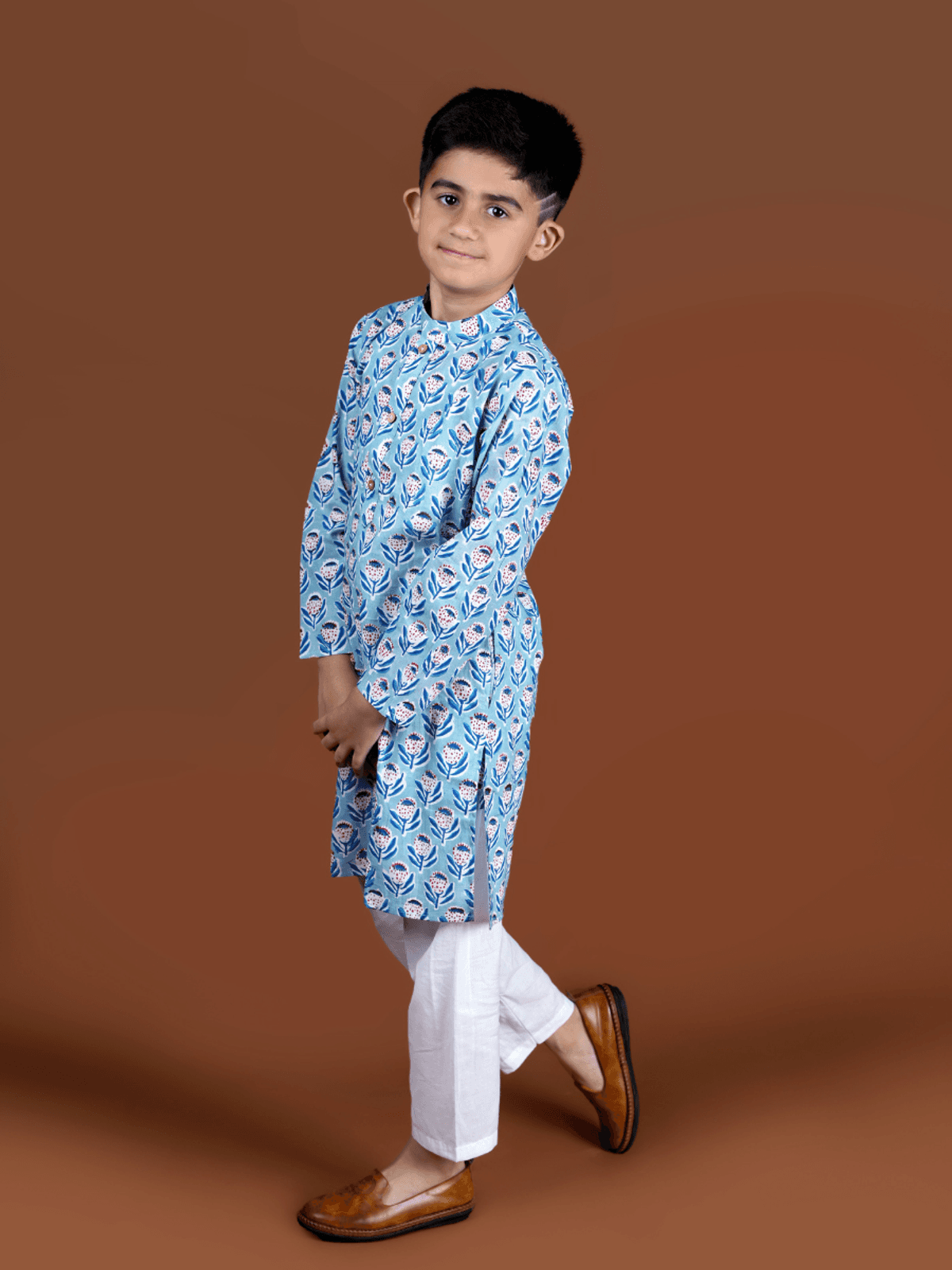 Blue Handblock Kurta Set Blue Handblock Kurta Set