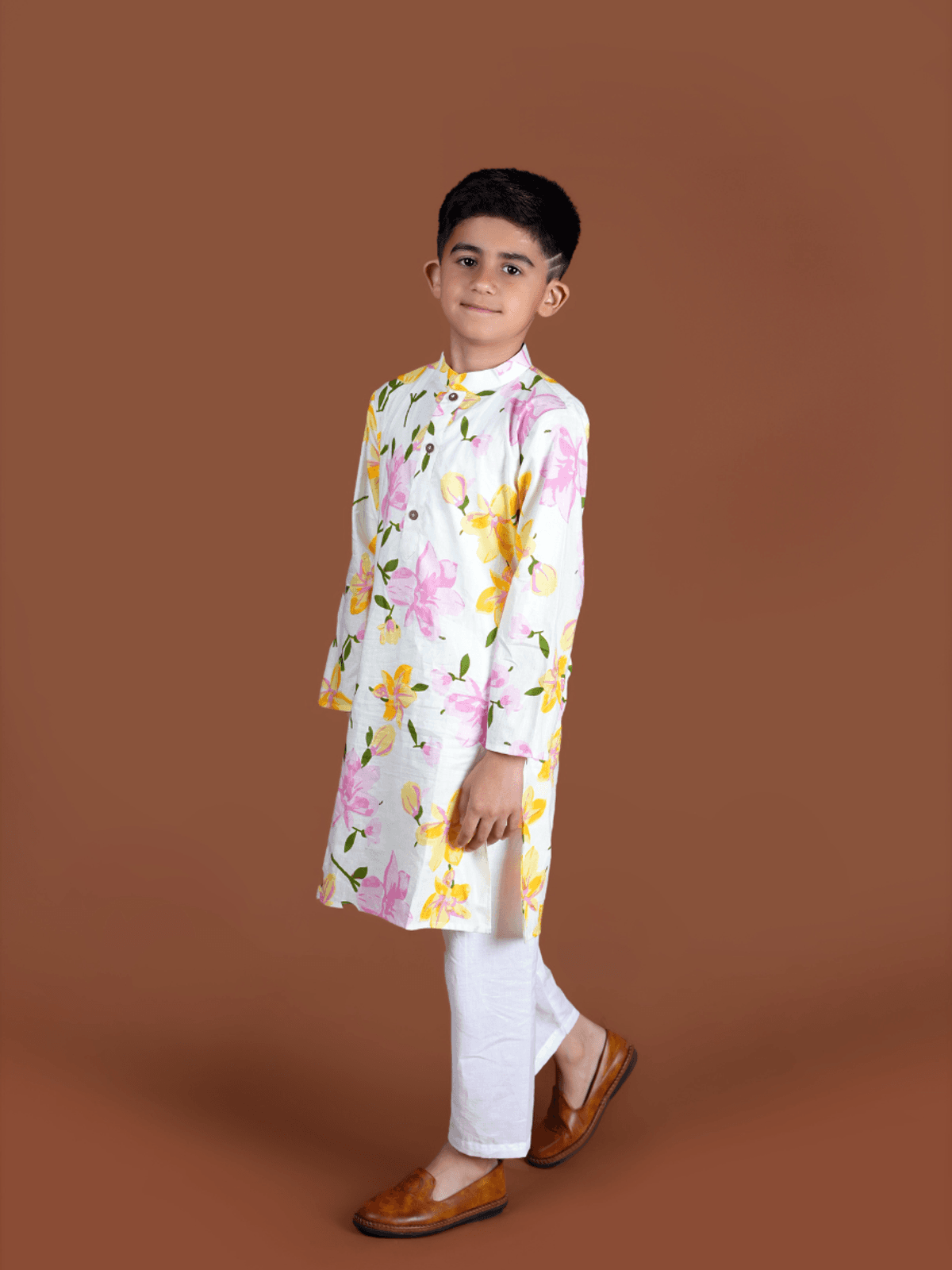 Yellow Floral Print Kurta Set Yellow Floral Print Kurta Set