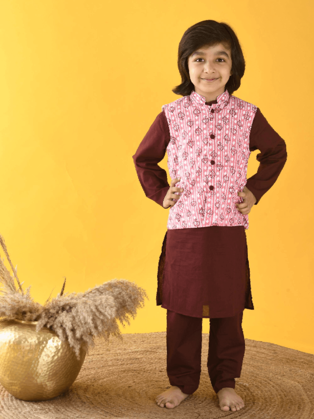 MAROON NEHRU JACKET SET MAROON NEHRU JACKET SET