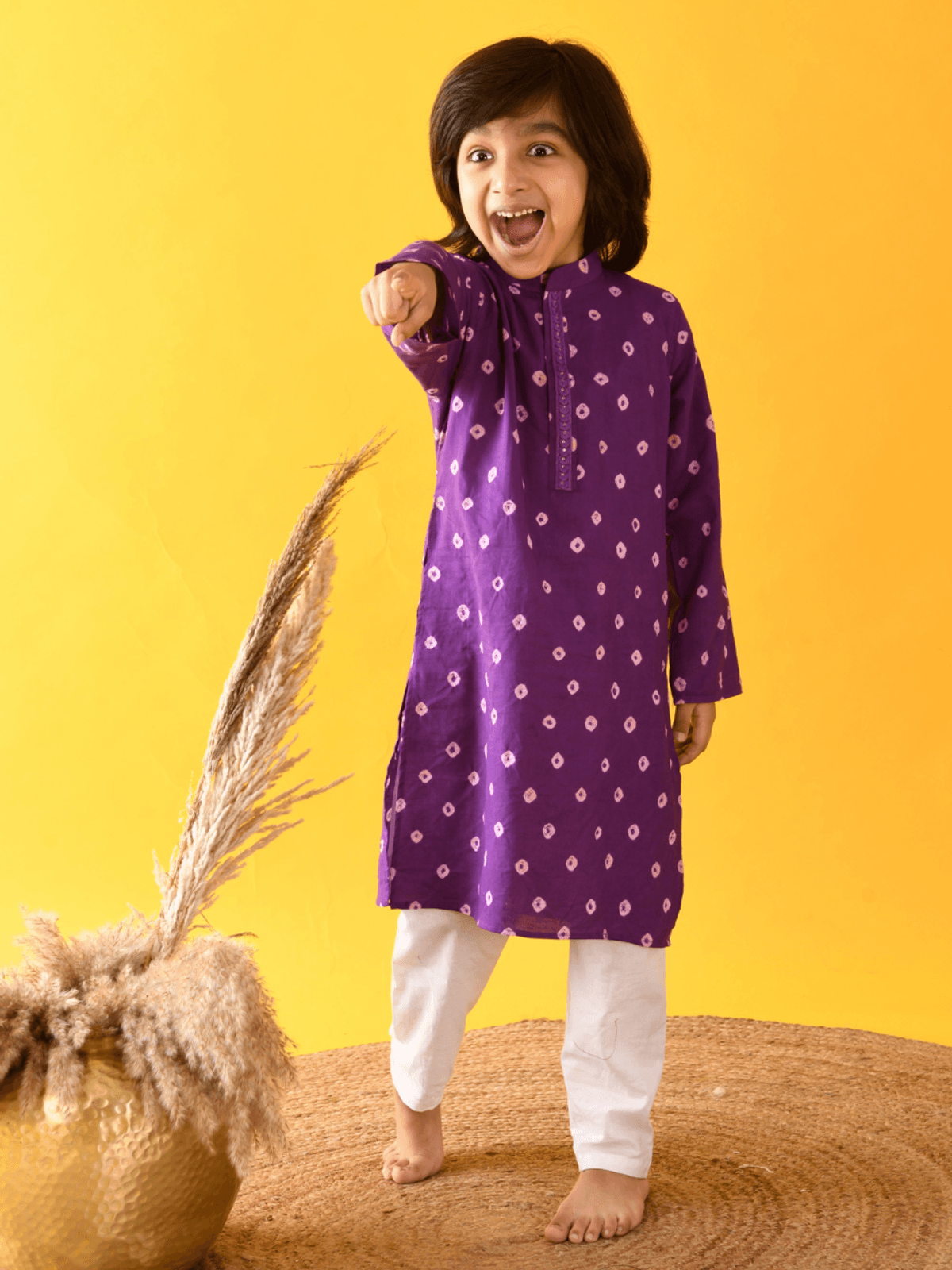 PURPLE BANDHINI SET PURPLE BANDHINI SET