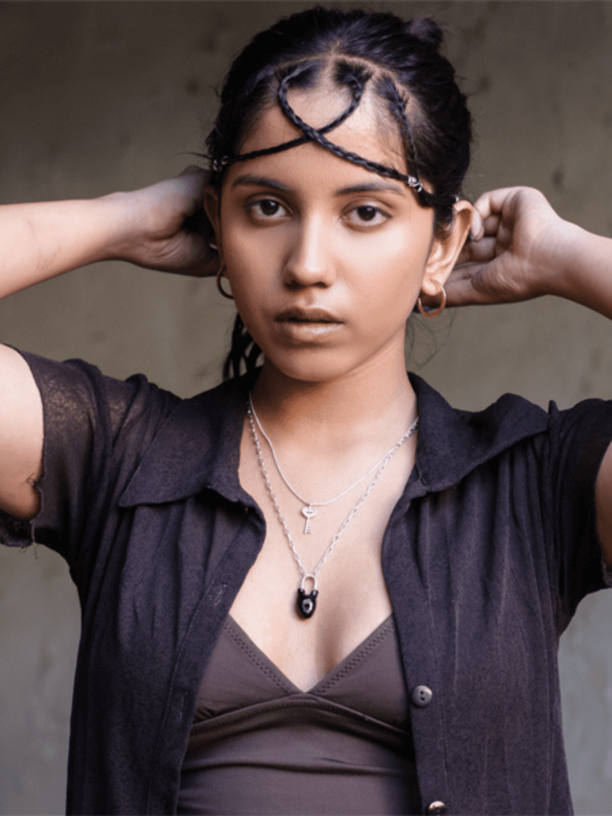 HEART Chain Mail Padlock - Silver Necklace HEART Chain Mail Padlock - Silver Necklace