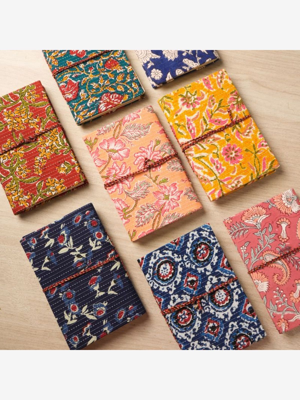 Hand-Block Printed Pocket Diary Set | Handmade Paper Dairy Hand-Block Printed Pocket Diary Set | Handmade Paper Dairy