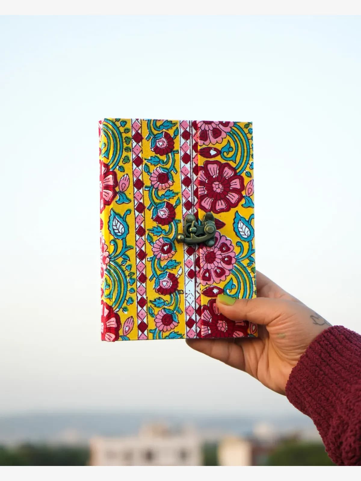 Canvas Bloom Lock Journal | Handmade Paper Canvas Bloom Lock Journal | Handmade Paper