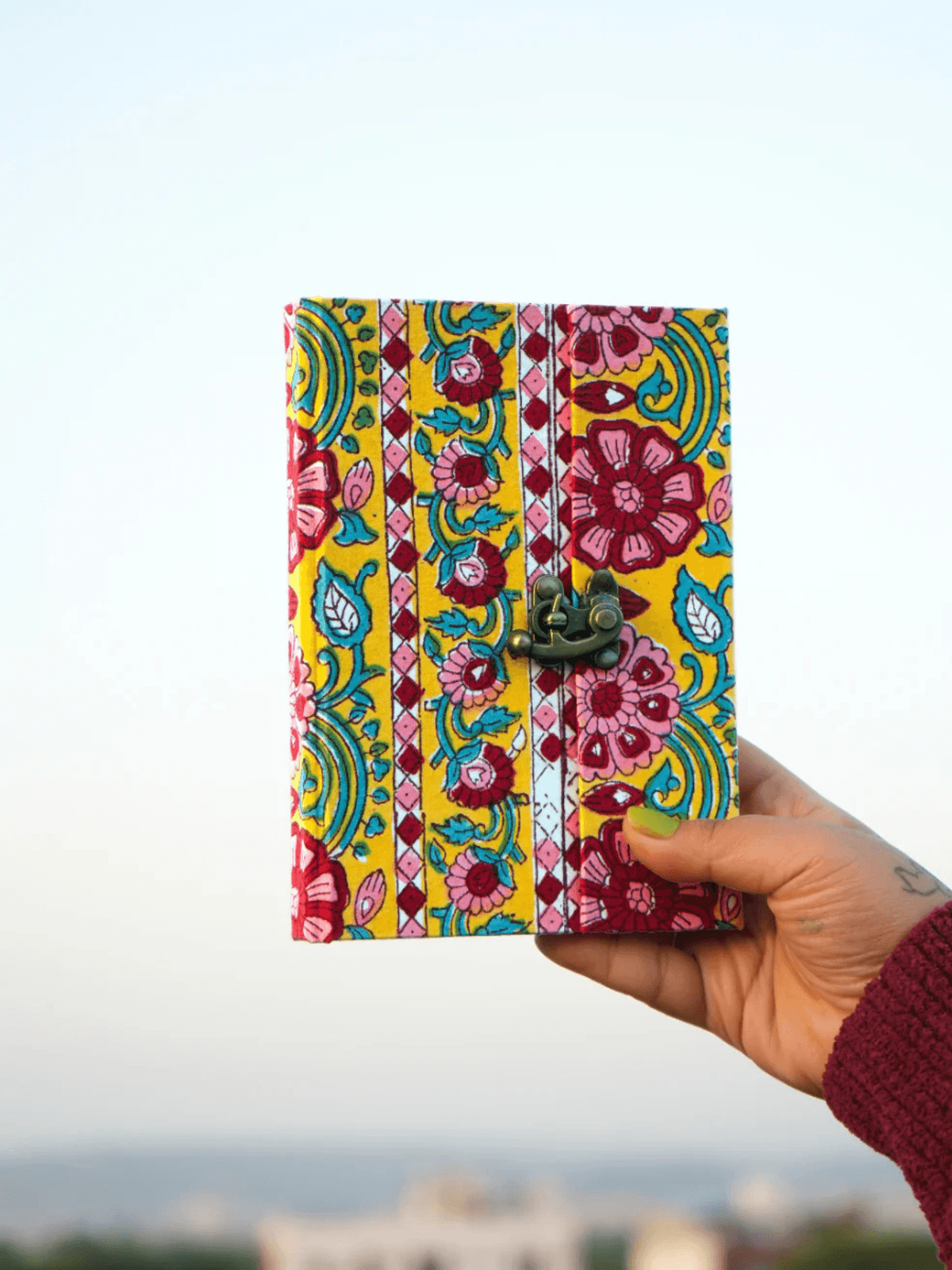 Canvas Bloom Lock Journal | Handmade Paper Canvas Bloom Lock Journal | Handmade Paper