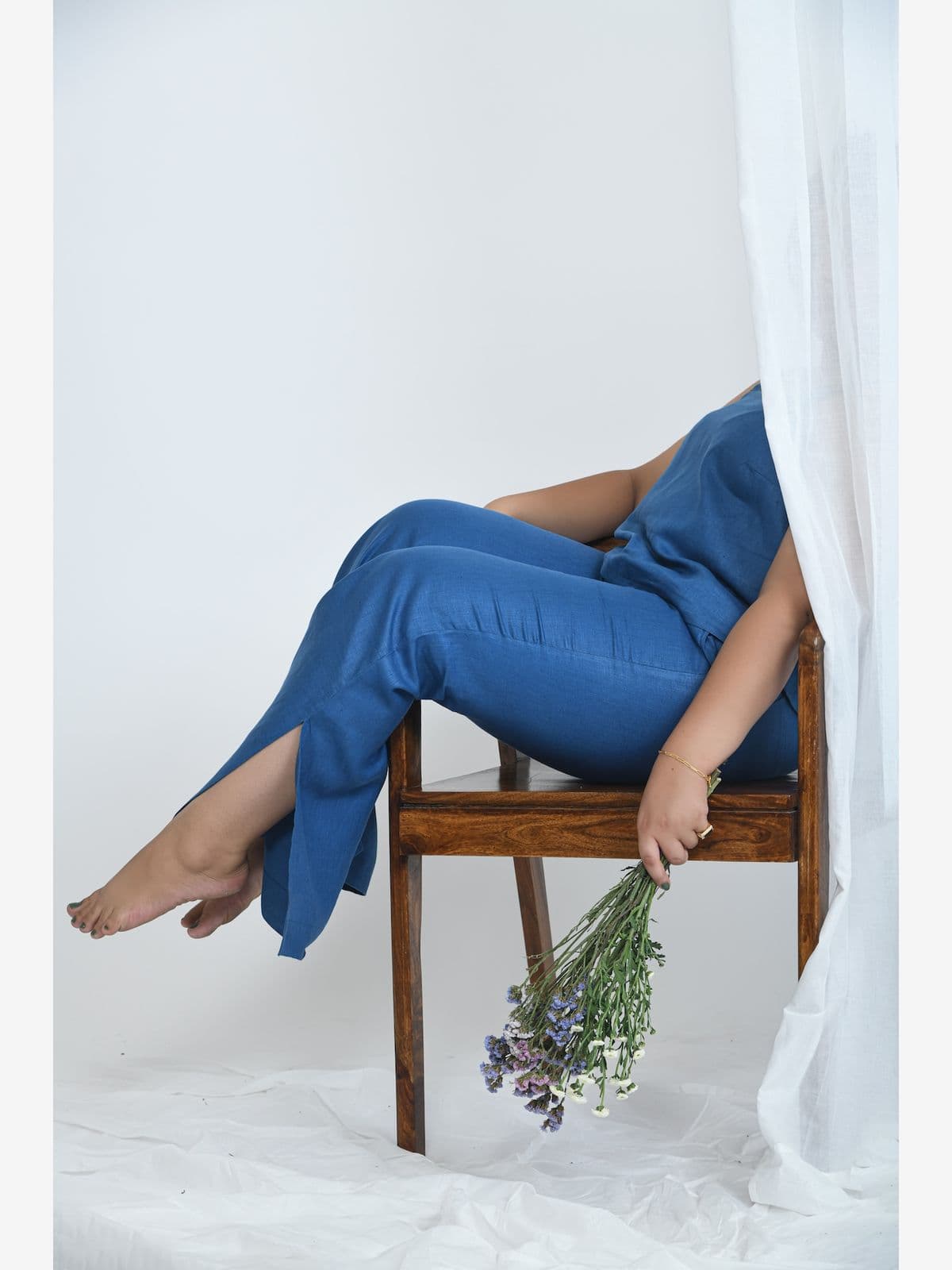 Eco-Friendly Hemp Slit Flare Pants Eco-Friendly Hemp Slit Flare Pants