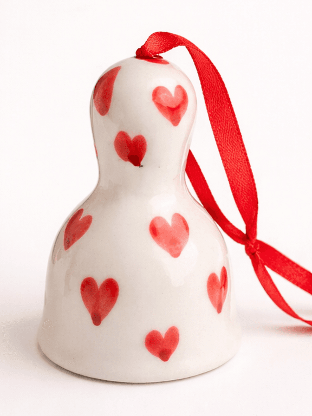 Mini Heart Ceramic Bell Valentines Day Gift Decor Mini Heart Ceramic Bell Valentines Day Gift Decor