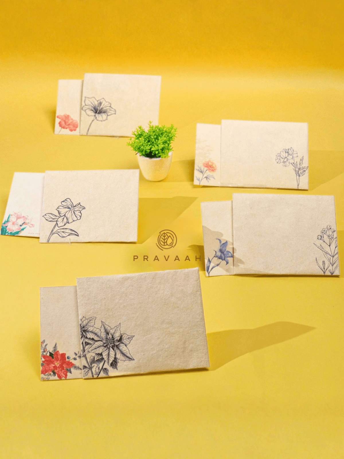 Pushp Note Cards Set Eco Friendly Valentines Day Gift Pushp Note Cards Set Eco Friendly Valentines Day Gift